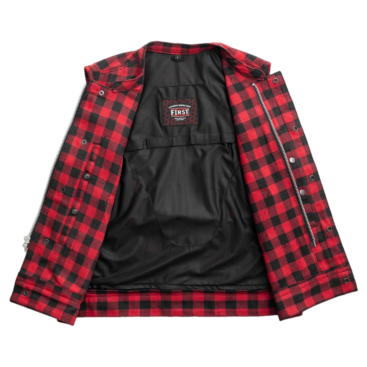 Sharp Shooter Moto Men's Canvas Vest - Recycled Men's Canvas Vests Vests