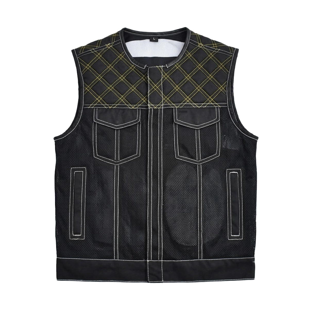 Workhorse - Men's Cordura/Mesh Motorcycle Vest Men's Leather Vest Vests