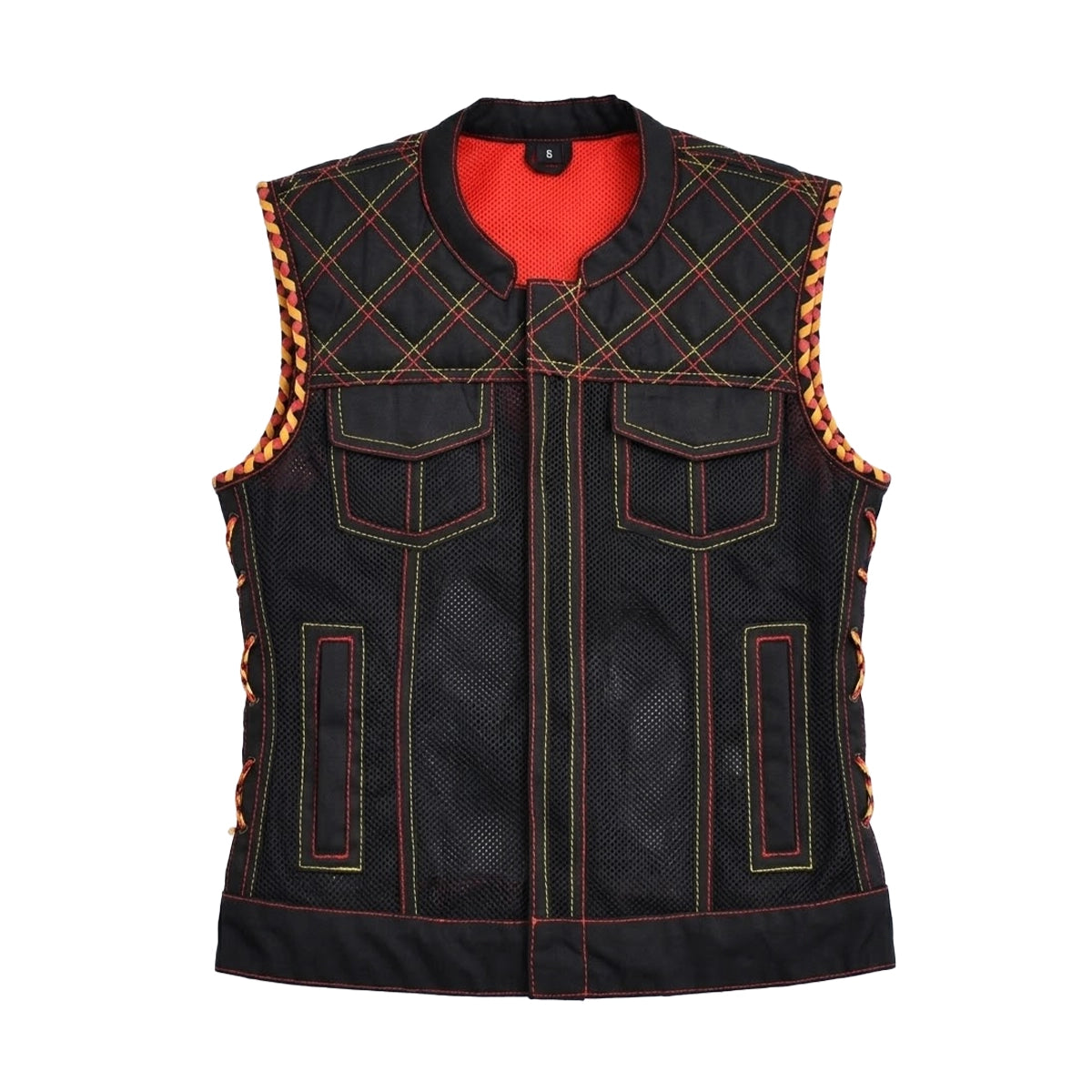 Fireline - Men's Cordure/Mesh Motorcycle Vest Men's Leather Vest Vests