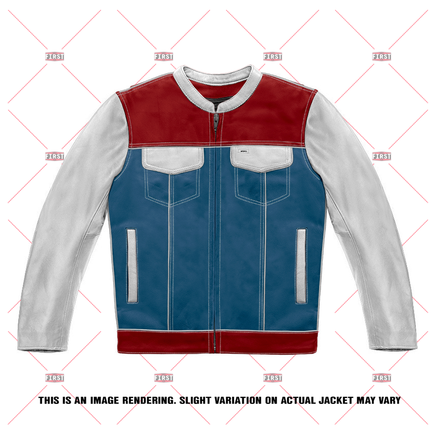 Independence Day MENS JACKET CENTER ZIPPER Custom Builder First Manufacturing Company