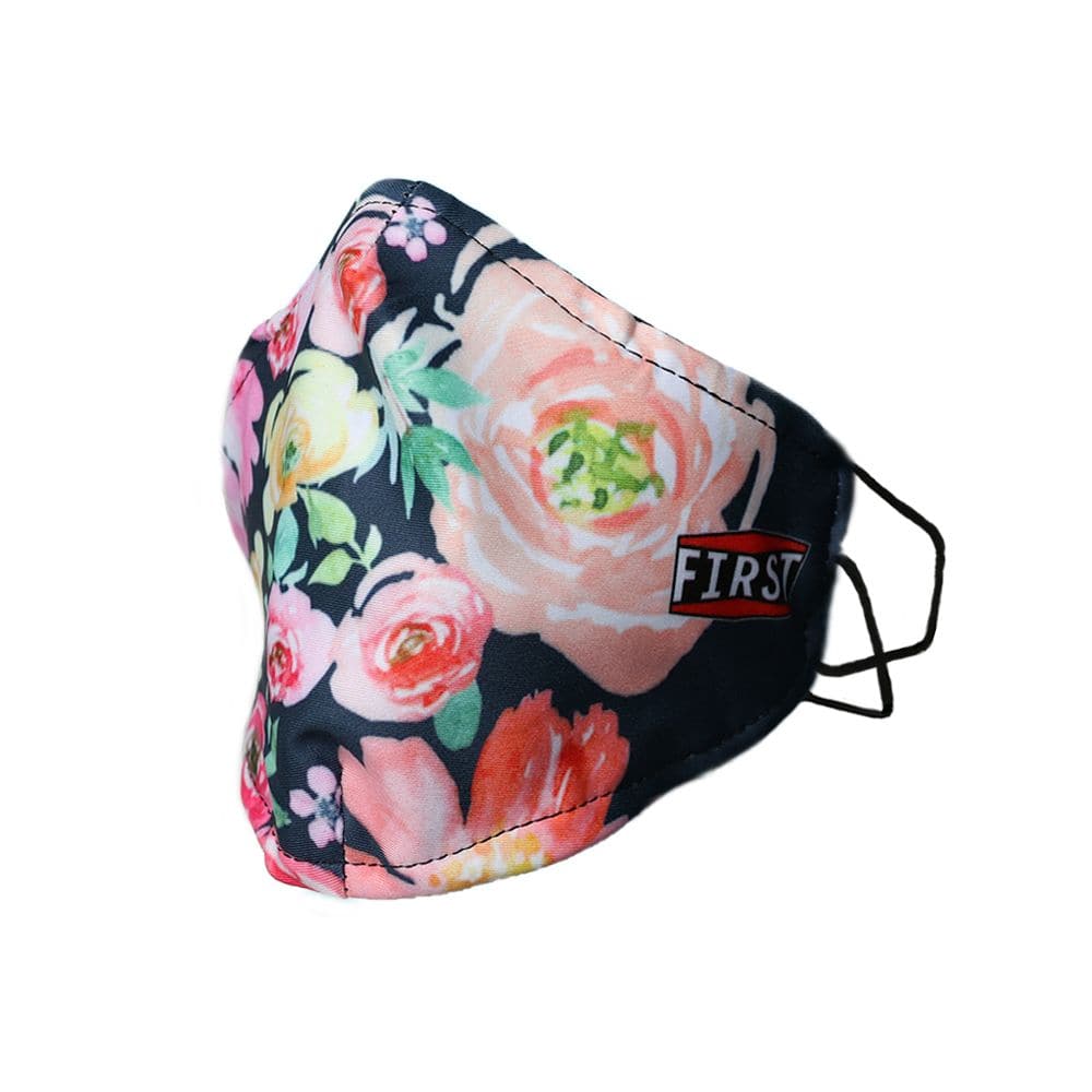 2-Ply Black/Pink Floral Reusable Non-Medical Breathable & Elastic Ear Bands Face Masks (5-Pcs Pack) Face Mask Accessories