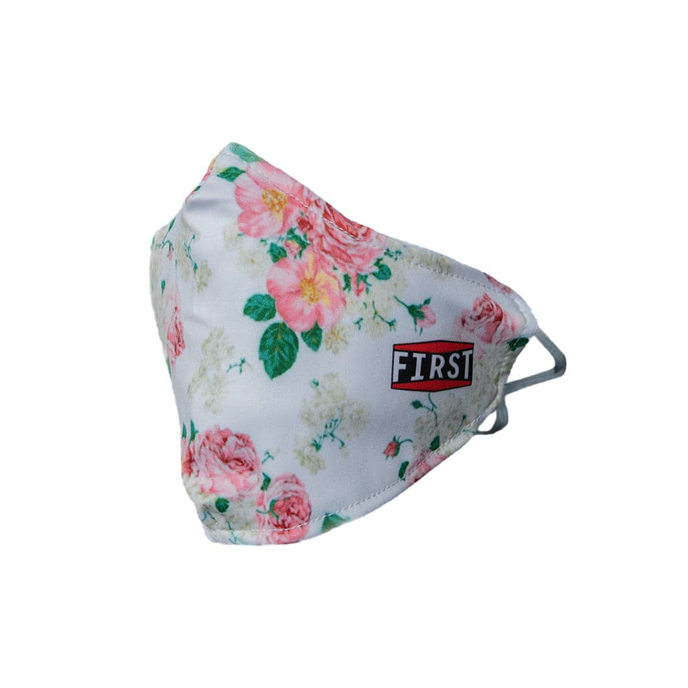 2-Ply Peach/White Floral Reusable Non-Medical Breathable & Elastic Ear Bands Face Masks (5-Pcs Pack) Face Mask Accessories