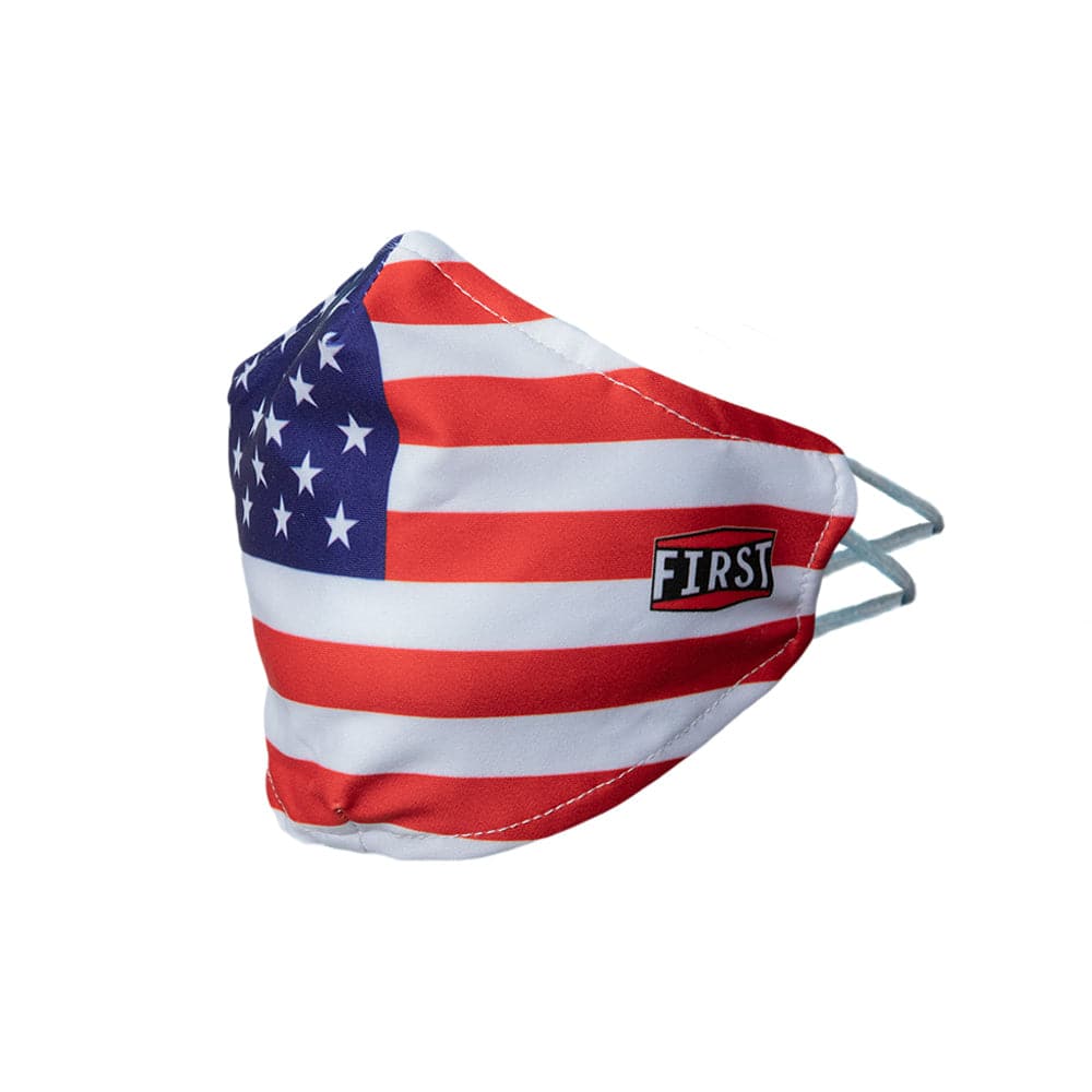 2-Ply Red White Blue Flag Reusable Non-Medical Breathable & Elastic Ear Bands Face Masks (5-Pcs Pack) Face Mask Accessories