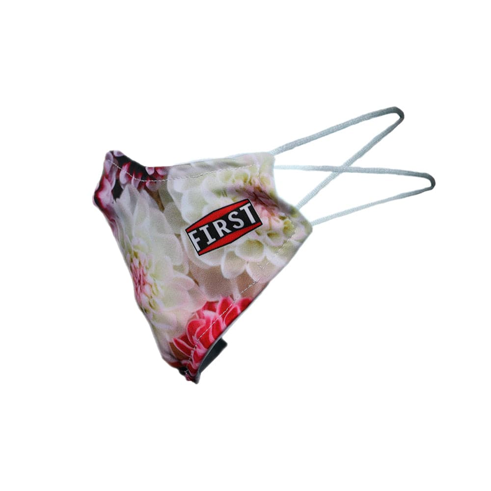2-Ply Red/White Floral Reusable Non-Medical Breathable & Elastic Ear Bands Face Masks (5-Pcs Pack) Face Mask First Manufacturing Company