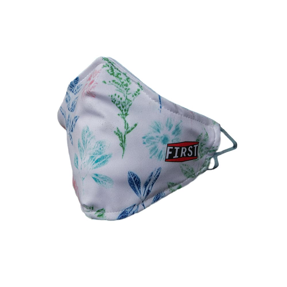 2-Ply White/Blue/Green Floral Reusable Non-Medical Breathable & Elastic Ear Bands Face Masks (5-Pcs Pack) Face Mask Accessories