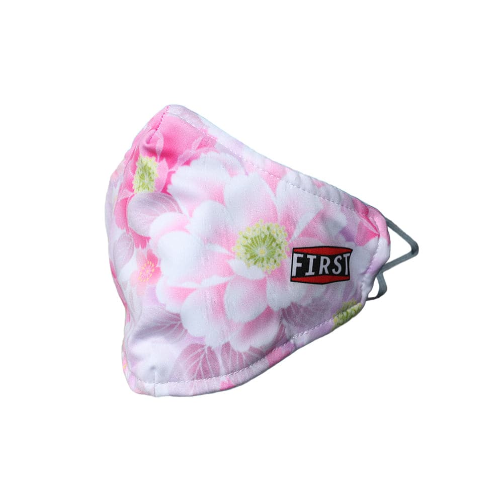 2-Ply White/Pink Floral Reusable Non-Medical Breathable & Elastic Ear Bands Face Masks (5-Pcs Pack) Face Mask Accessories