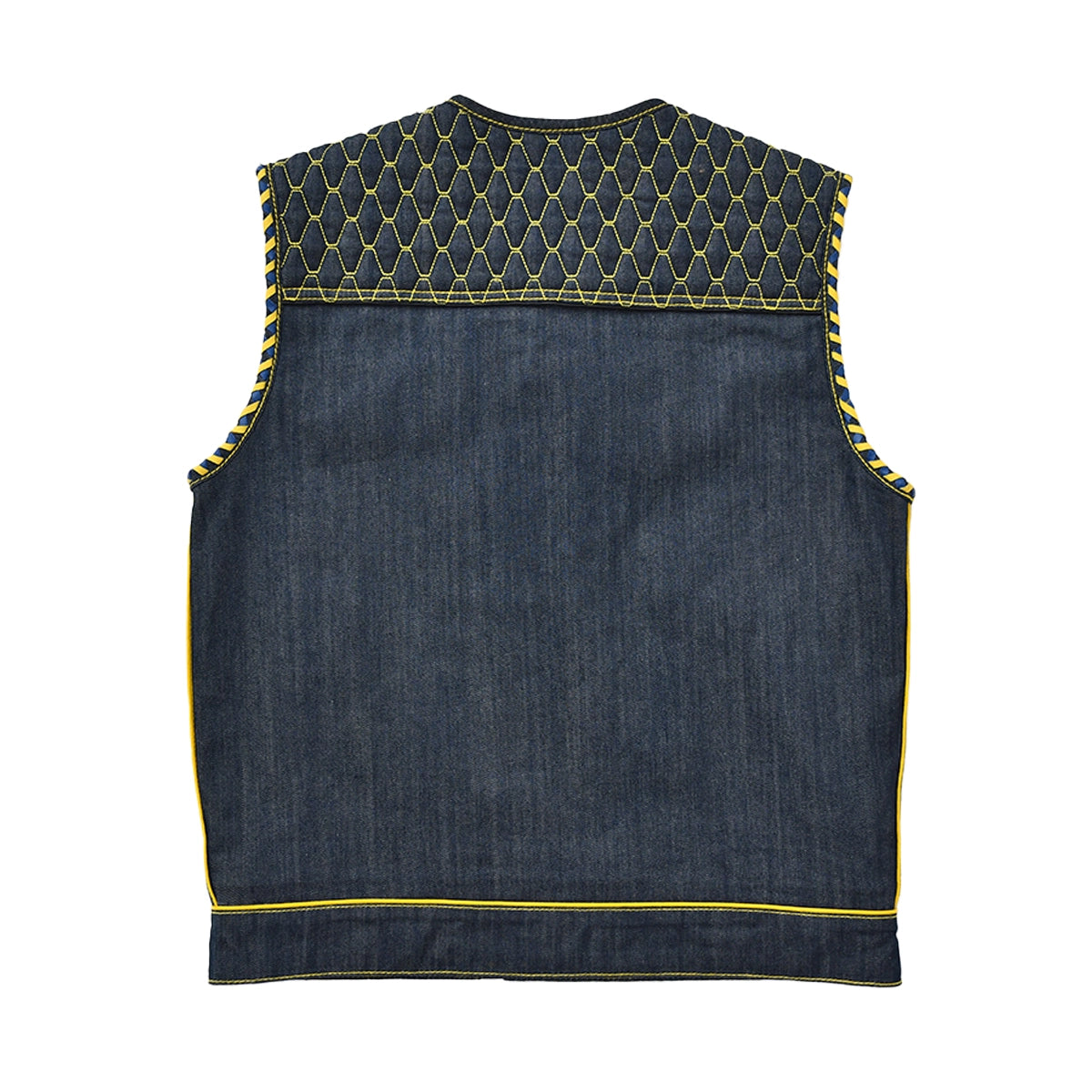 Yellowline - Men's Blue Denim Motorcycle Vest