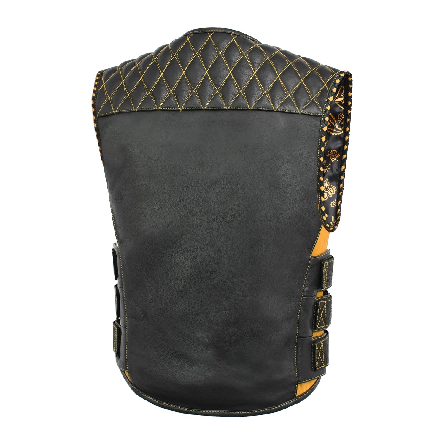 Tactical Emerald Men’s Motorcycle Leather Vest Men's Leather Vest Vests