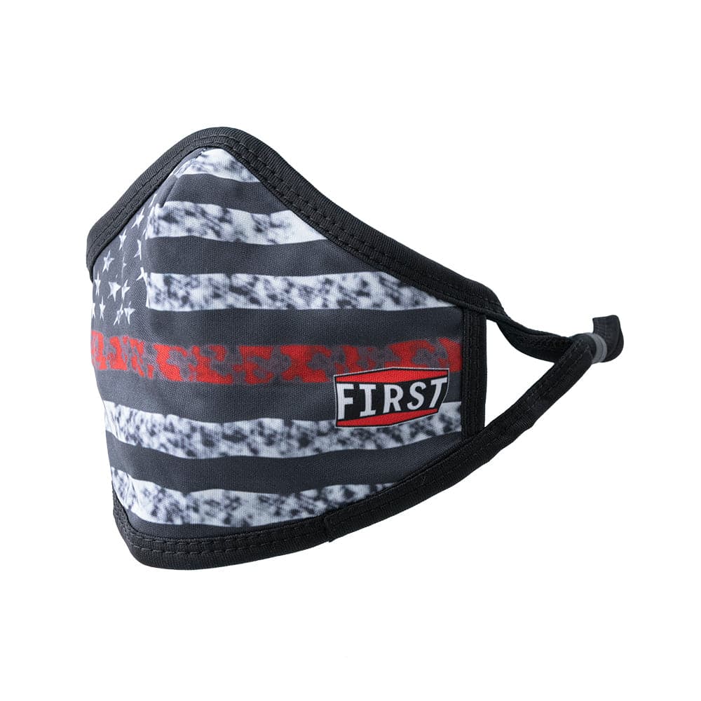 3-Ply Black/Red USA Flag Reusable Non-Medical Breathable & adjustable Ear Loops Face Masks (5-Pcs Pack) Face Mask Accessories