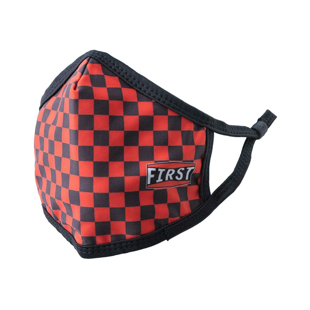 3-Ply Orange/Black Checkerboard Reusable Non-Medical Breathable & adjustable Ear Loops Face Masks (5-Pcs Pack) Face Mask Accessories