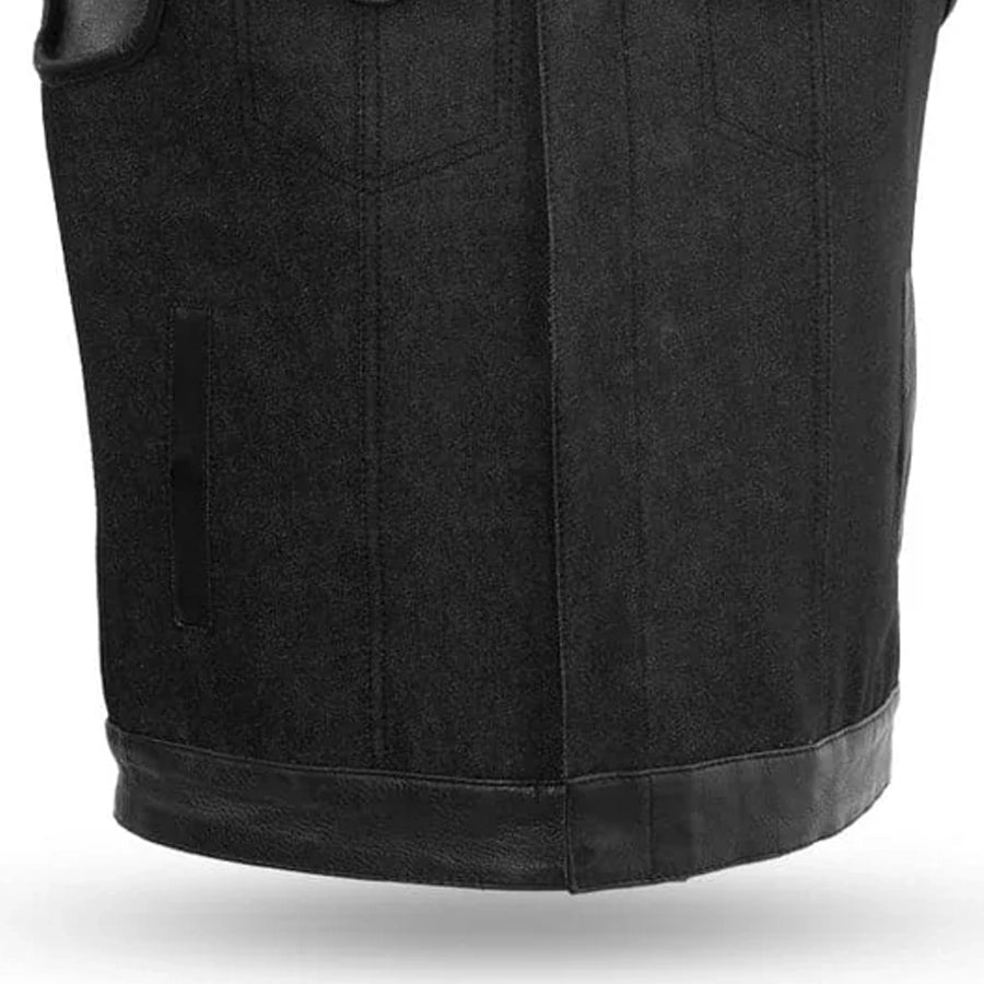 49/51 Men's Denim Motorcycle Vest Men's Denim Vest Vests