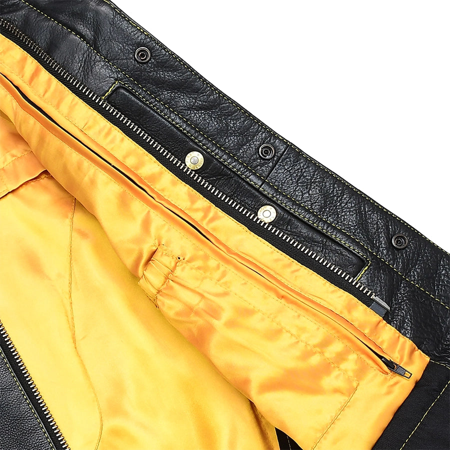 Dynasty Men's Club Style Leather Biker Vest Men's Leather Vest Vests