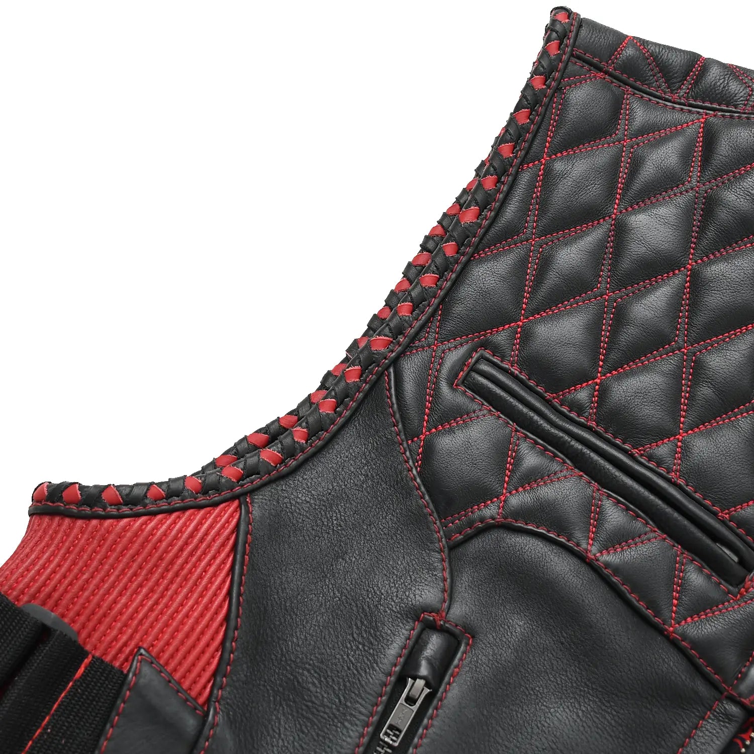 Tactical Emerald Men’s Motorcycle Leather Vest Men's Leather Vest Vests