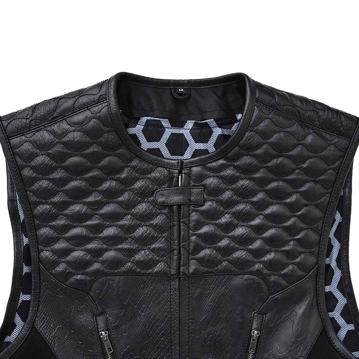 Dragster - Men's Black Leather Motorcycle Vest