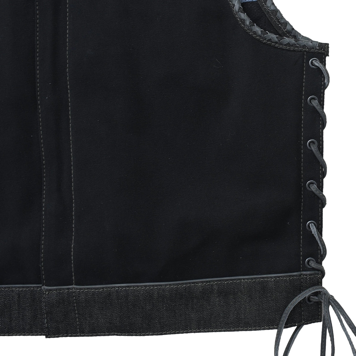 Driftline - Men’s Raw Denim/Canvas Motorcycle Vest Men's Leather Vest Vests