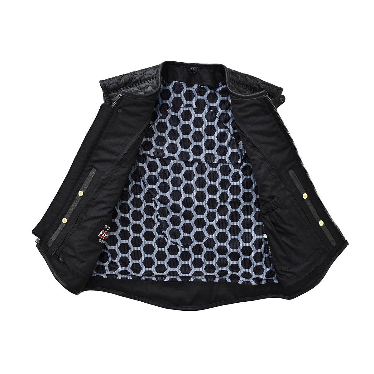 Dragster - Men's Black Leather Motorcycle Vest