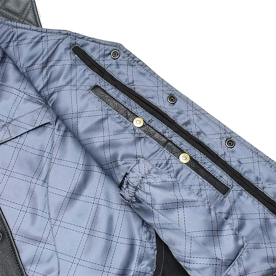 Hammer down Men's Western Style Leather Biker Vest Men's Leather Vest Vests