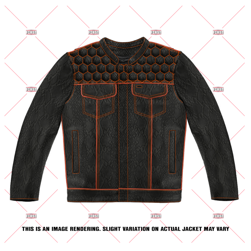HALLOWEEN MENS JACKET COVERED SNAPS Custom Builder First Manufacturing Company