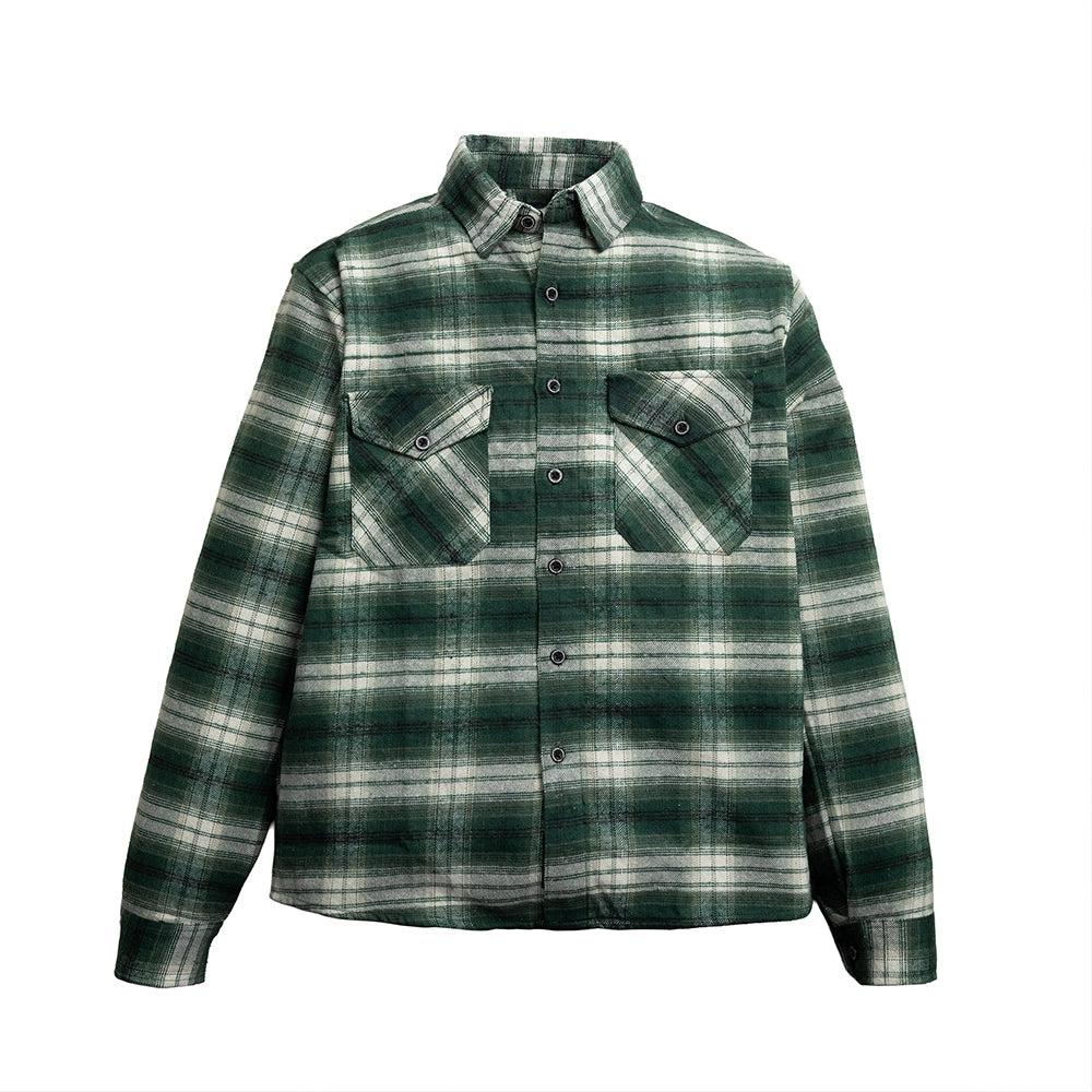 Vintage - Men’s Plaid Canvas Motorcycle flannel Shirt Men's Shirt First Manufacturing Company