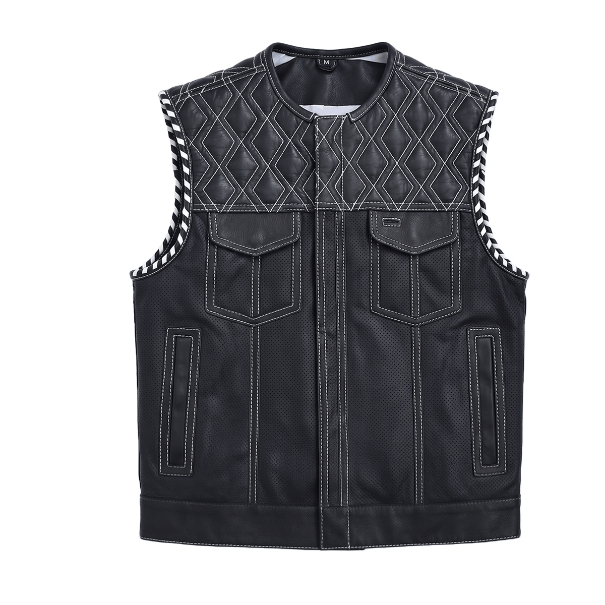 Darkhorse - Men's Perforated Motorcycle Leather Vest