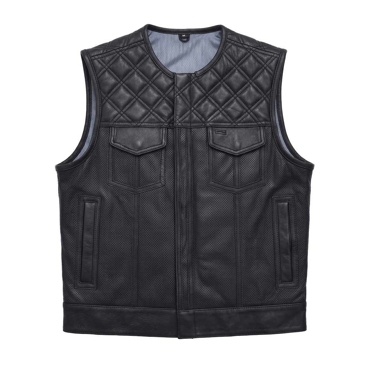Phantom - Men's Perforated Leather Motorcycle Vest