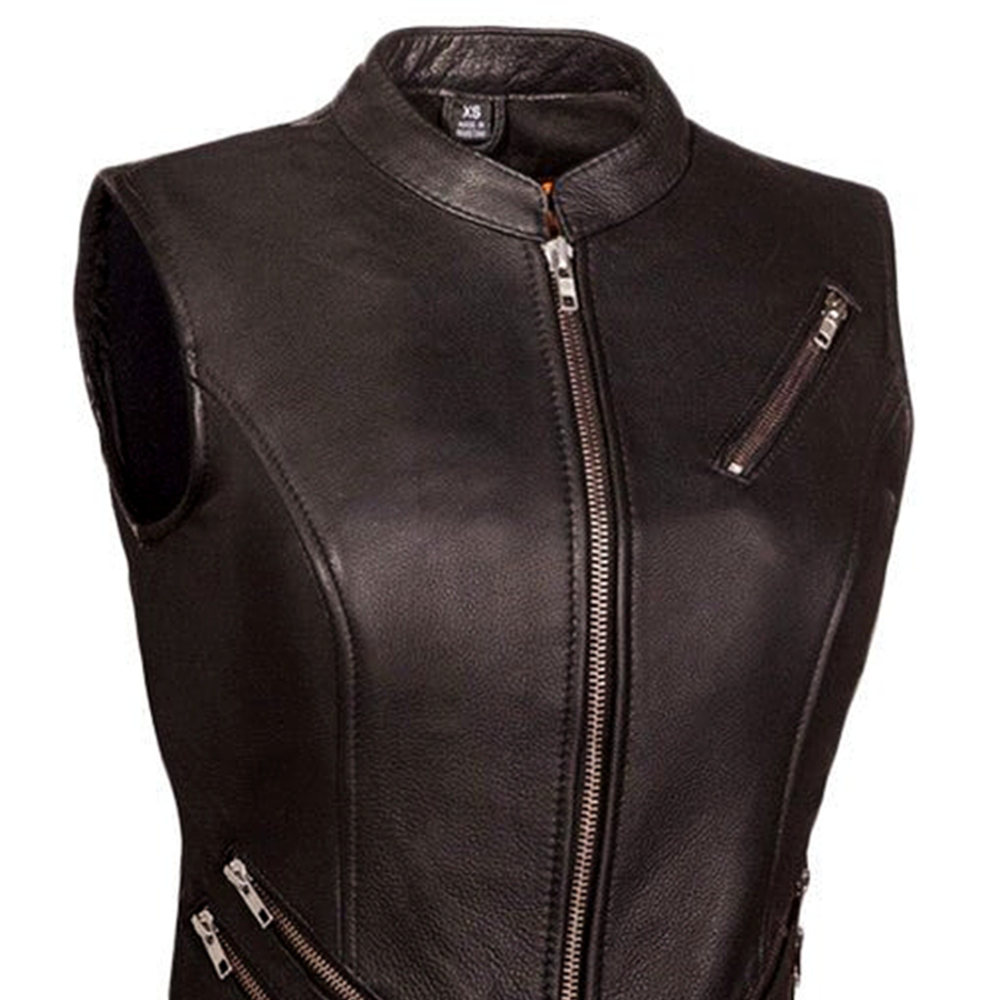 Fairmont Women's Motorcycle Leather Vest Women's Leather Vest Vests