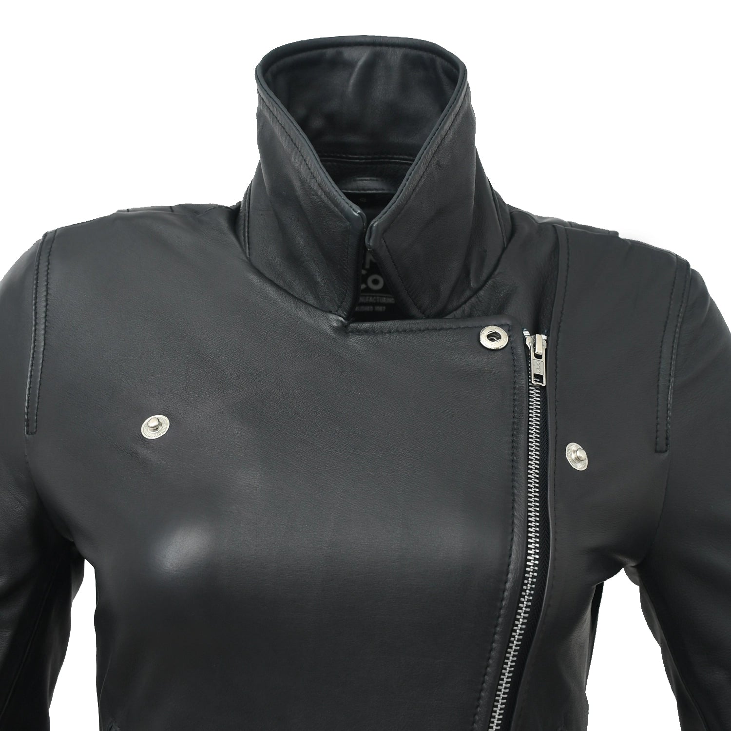 Lennox Moto Style Leather Jacket Women's Fashion Leather Jacket FMCo