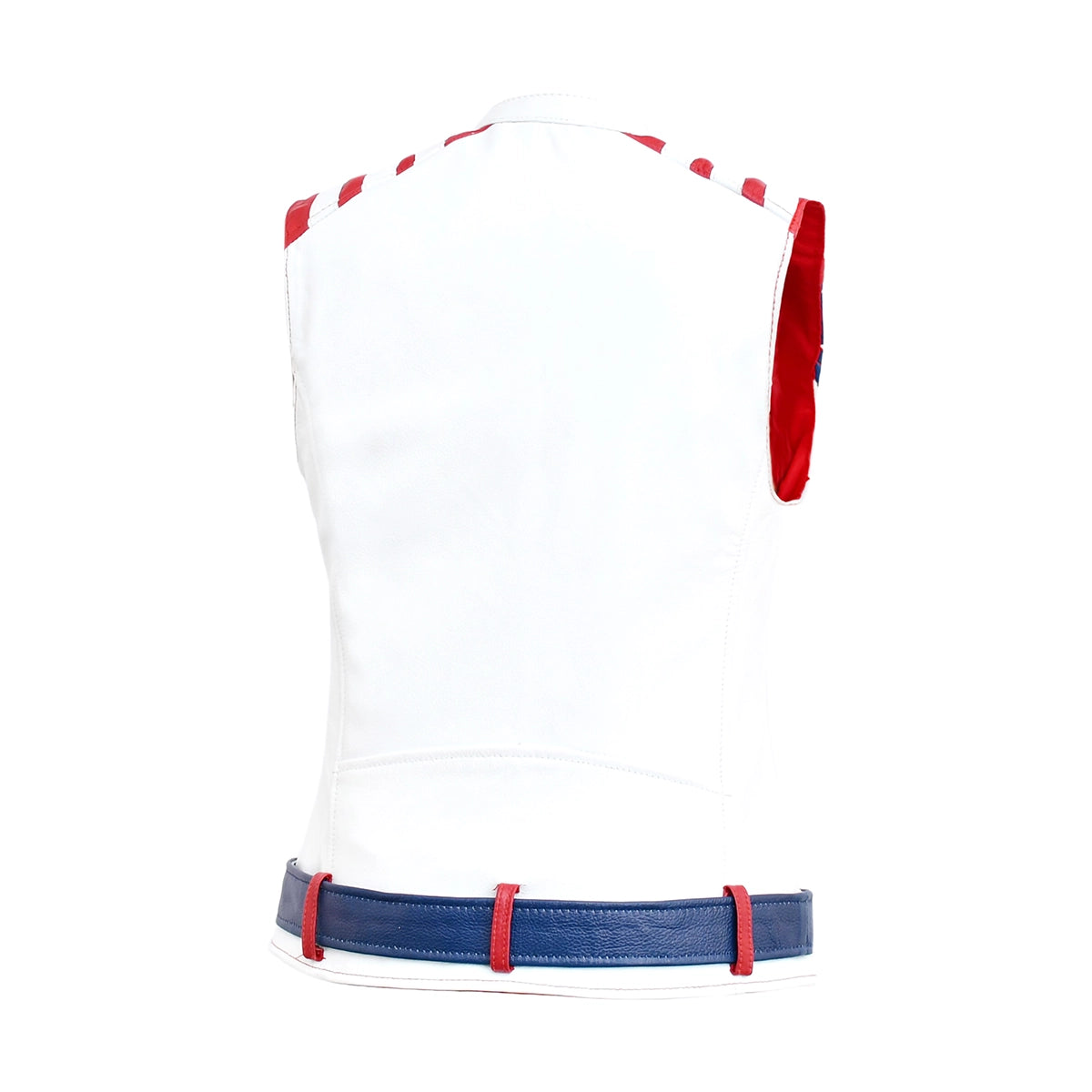 Glory Belle - Womens American Flag Leather Motorcycle Vest