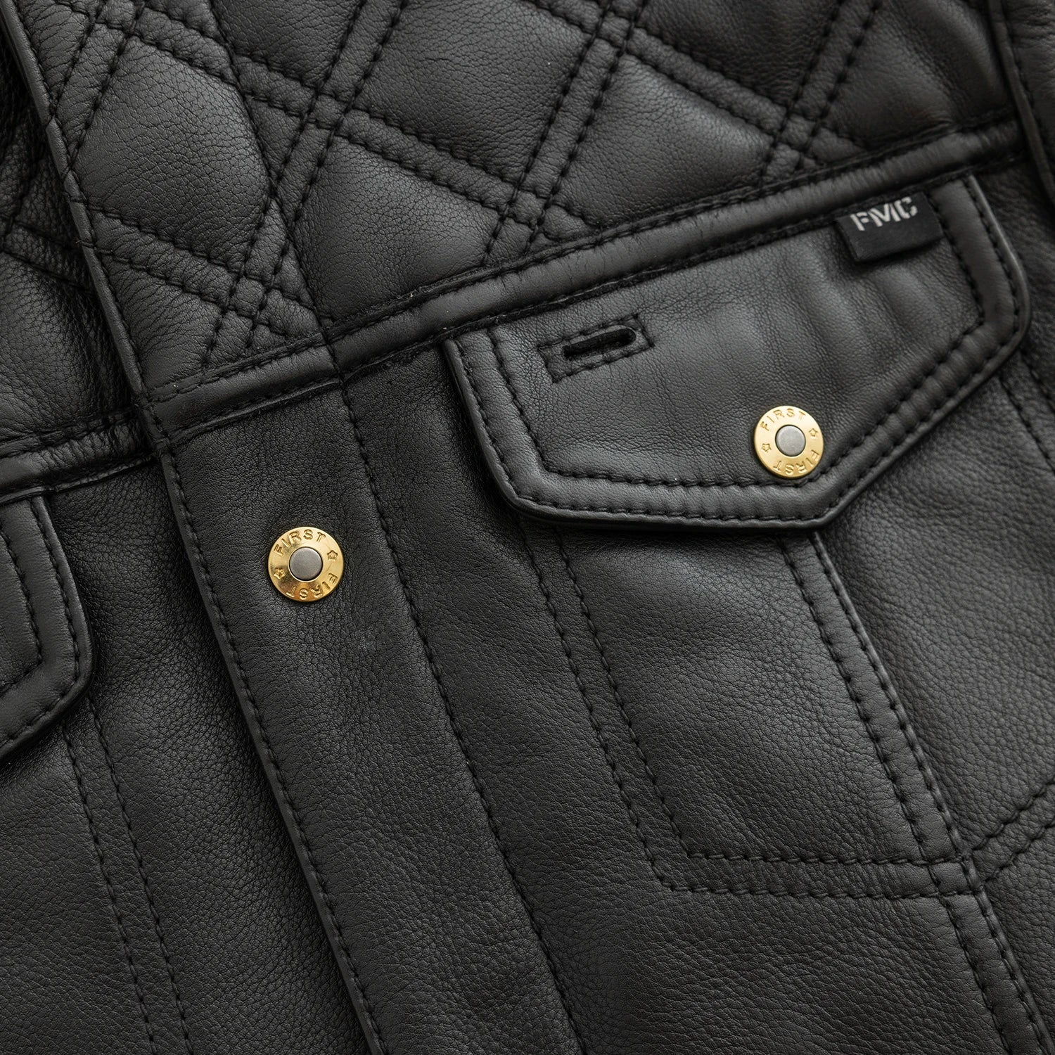 12 Gauge Men's Motorcycle Leather Vest Men's Leather Vest Vests