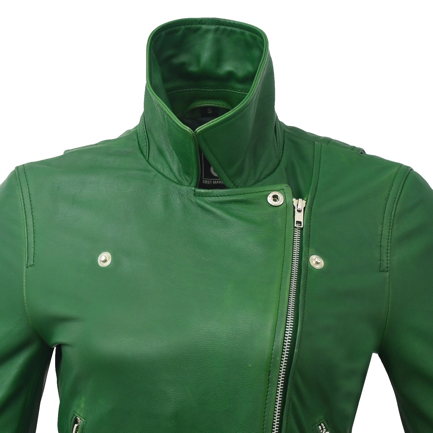 Lennox Moto Style Leather Jacket Women's Fashion Leather Jacket FMCo