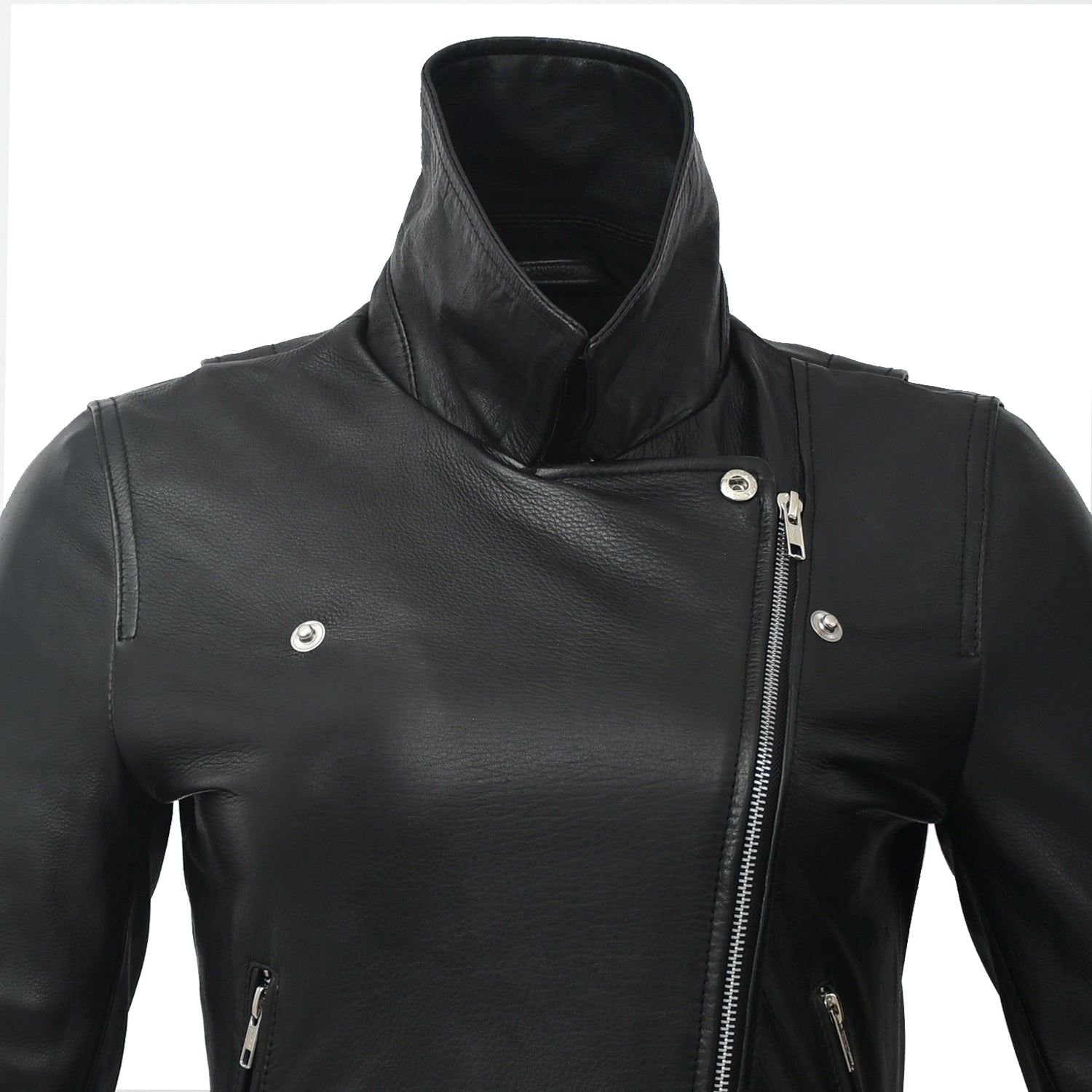 Lennox Moto Style Leather Jacket Women's Fashion Leather Jacket FMCo
