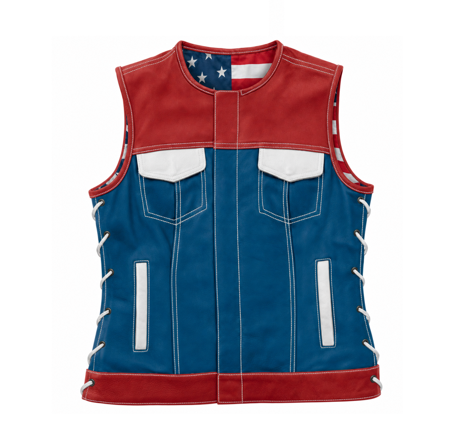 Independence Day Women's Club Style Vest Custom Builder First Manufacturing Company