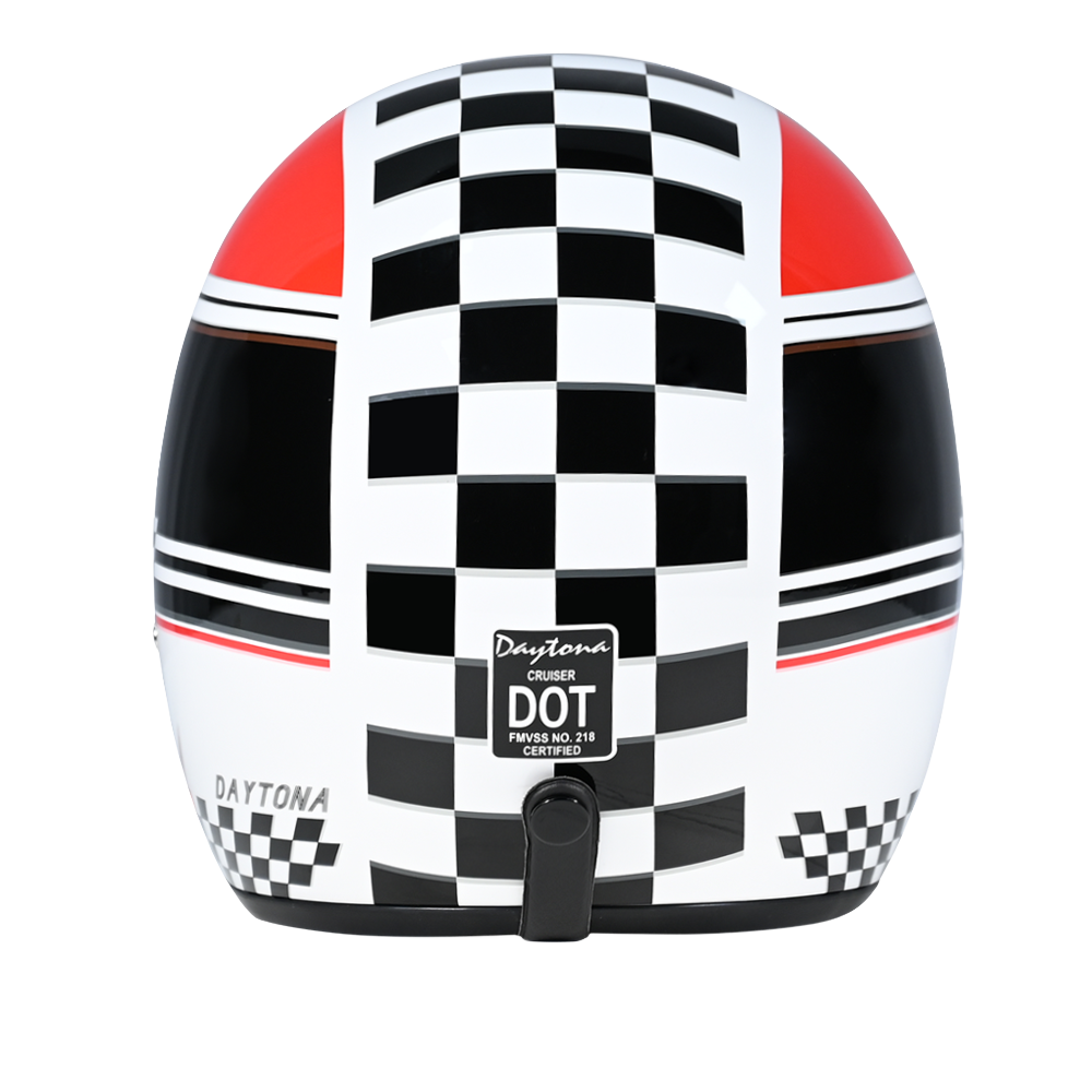 DOT Approved Daytona Cruiser Open Face Motorcycle Helmet - Men, Women & Youth - With Visor & Graphics - W/ Daytona Classic CRUISER - GRAPHICS Daytona Helmets