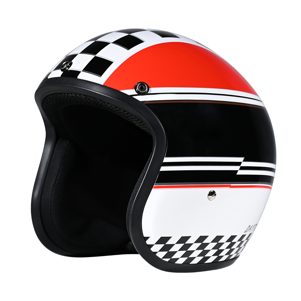 DOT Approved Daytona Cruiser Open Face Motorcycle Helmet - Men, Women & Youth - With Visor & Graphics - W/ Daytona Classic CRUISER - GRAPHICS Daytona Helmets
