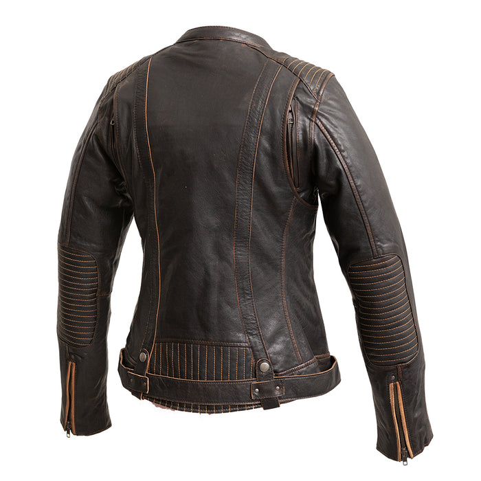 Electra - Women's Motorcycle Leather Jacket Women's Leather Jacket First Manufacturing Company   