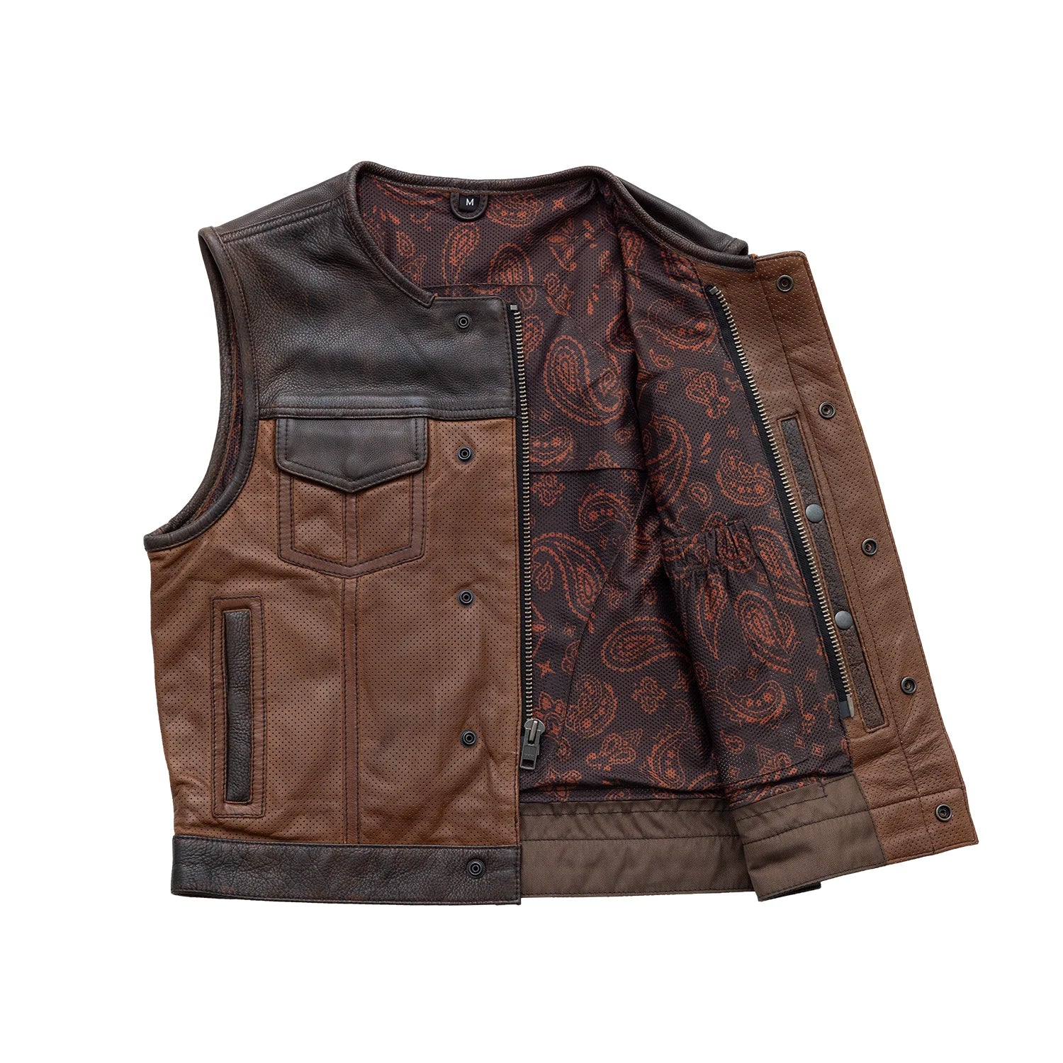 Lowside Gunner Men's Perforated Leather Vest Men's Perforated Leather Vest Vests