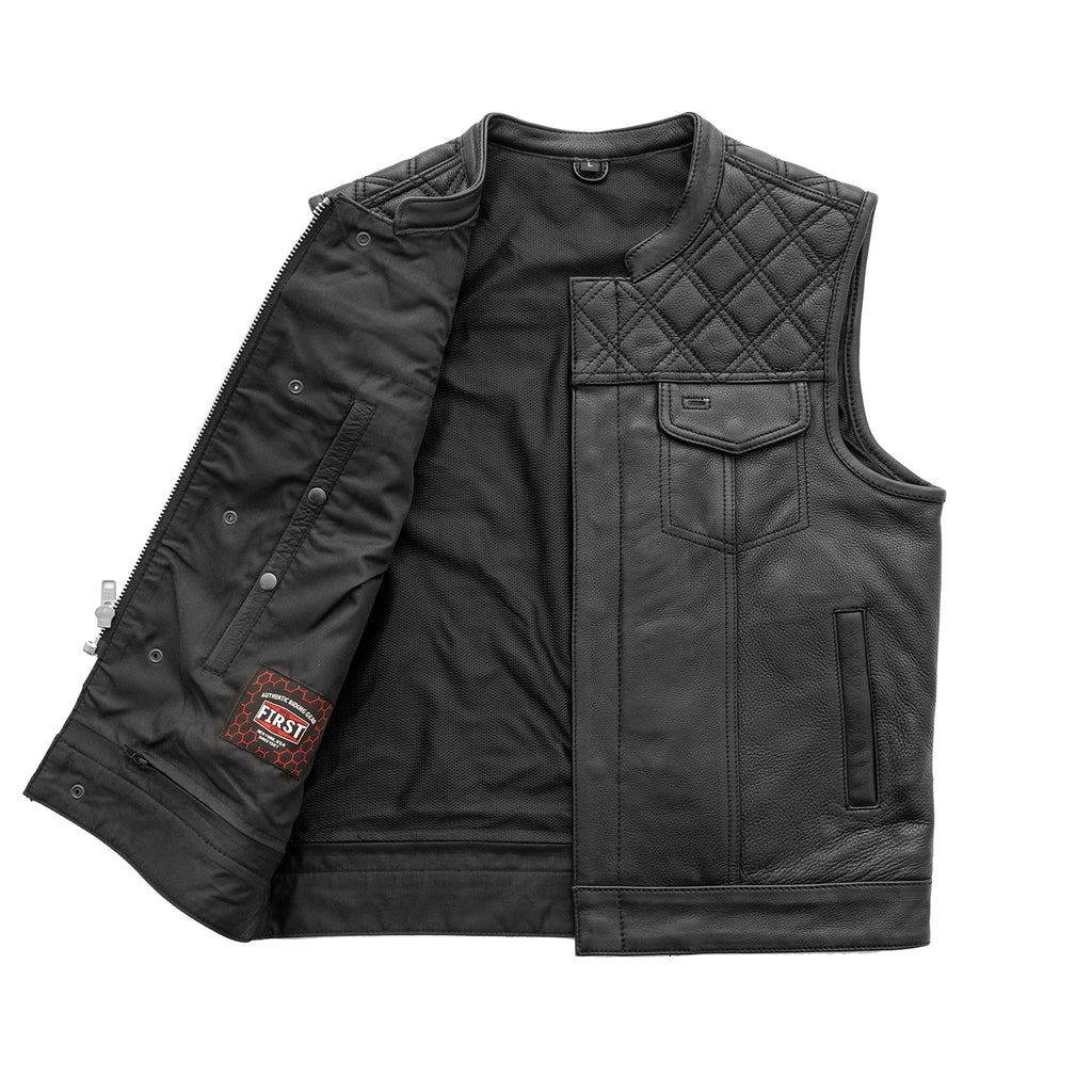 Downside Men's Motorcycle Leather Vest