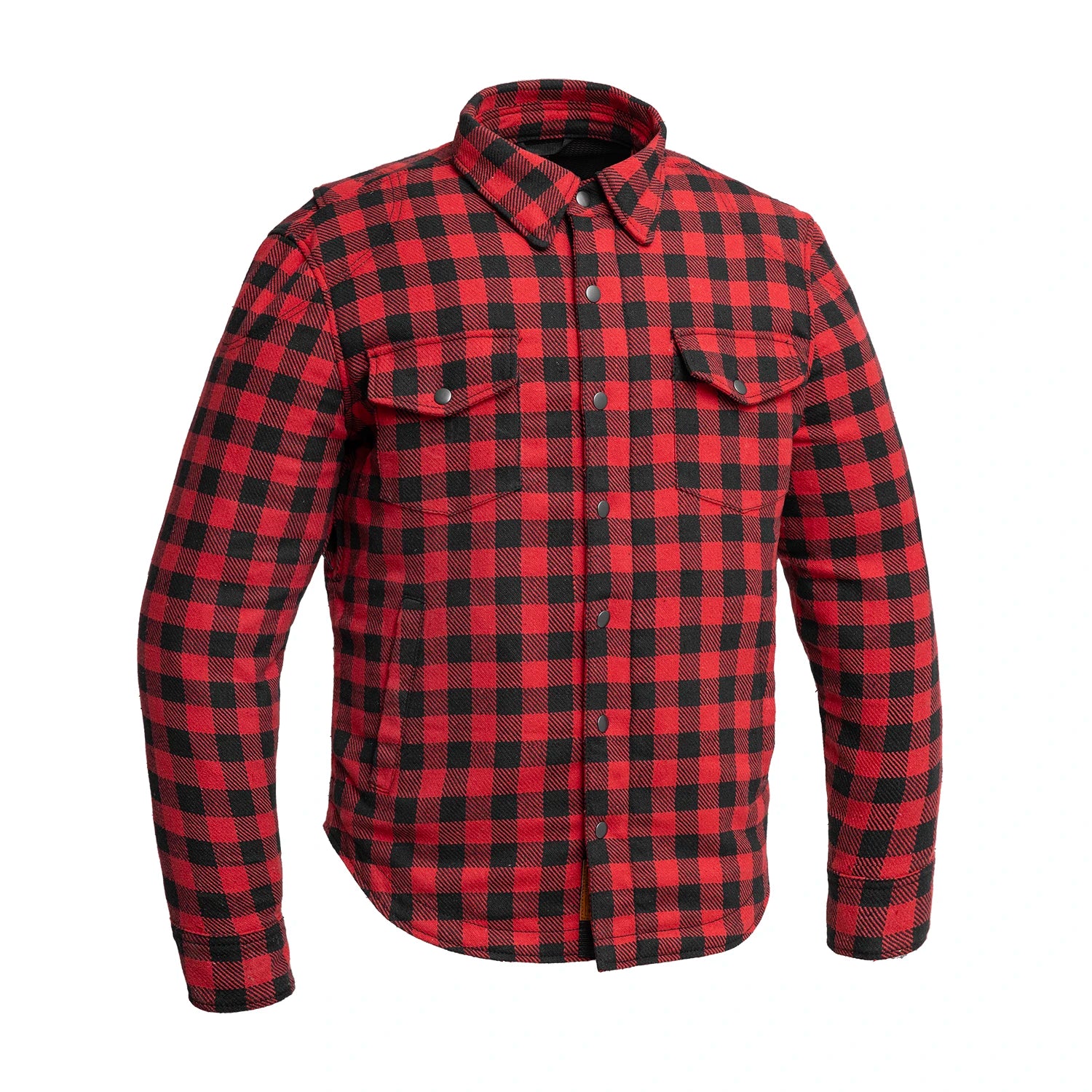 Canvas Moto Flannel Men's Shirt First Manufacturing Company Black Red S
