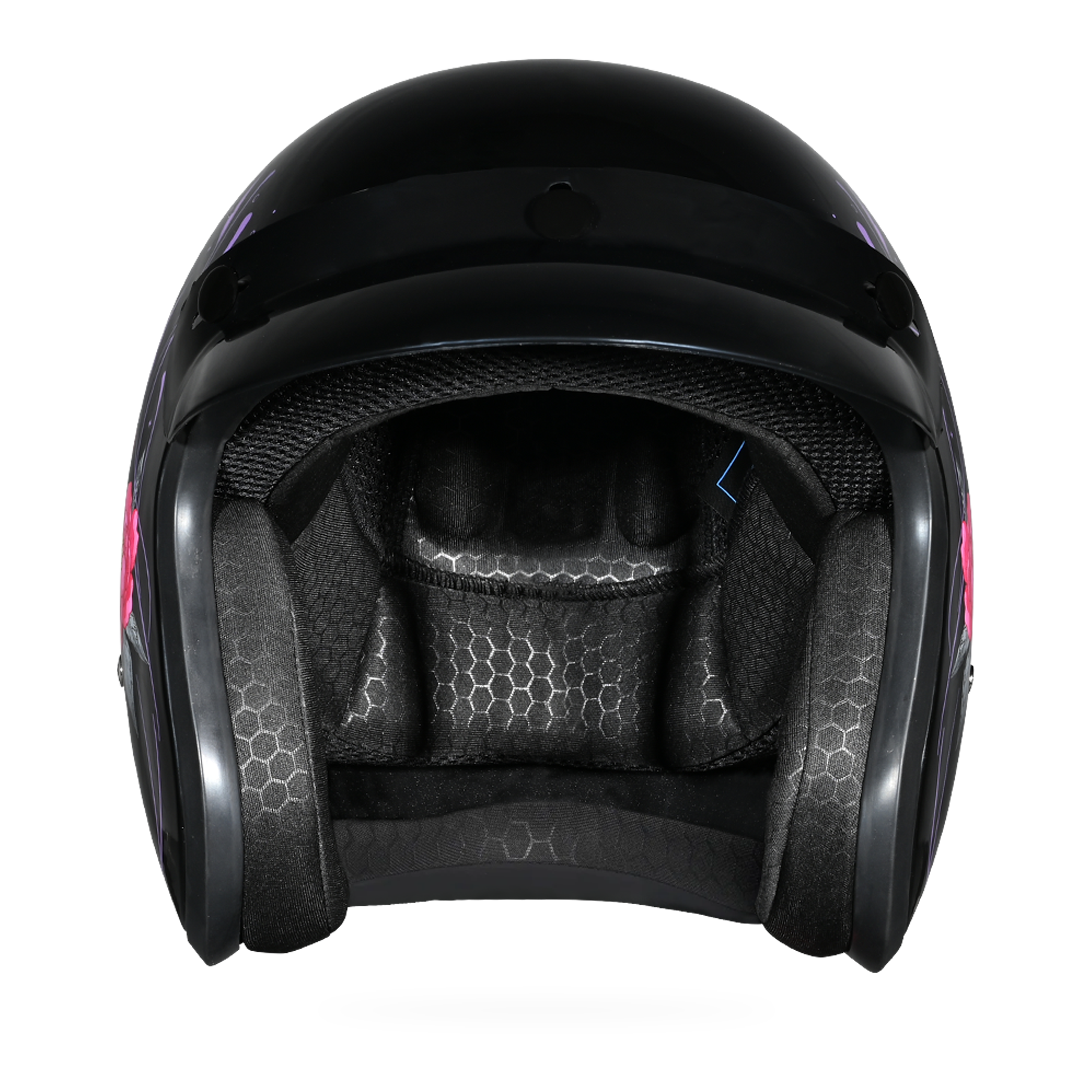 DOT Approved Daytona Cruiser Open Face Motorcycle Helmet - Men, Women & Youth - With Visor & Graphics - W/ Butterfly CRUISER - GRAPHICS Daytona Helmets