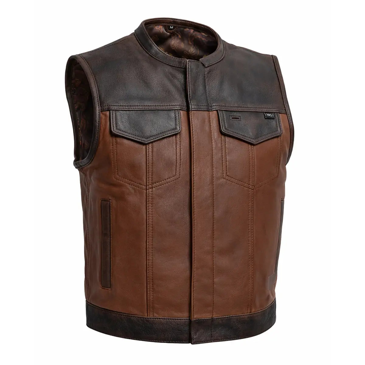Gunner Men's Leather Motorcycle Vest (Limited Edition) Factory Customs Vests