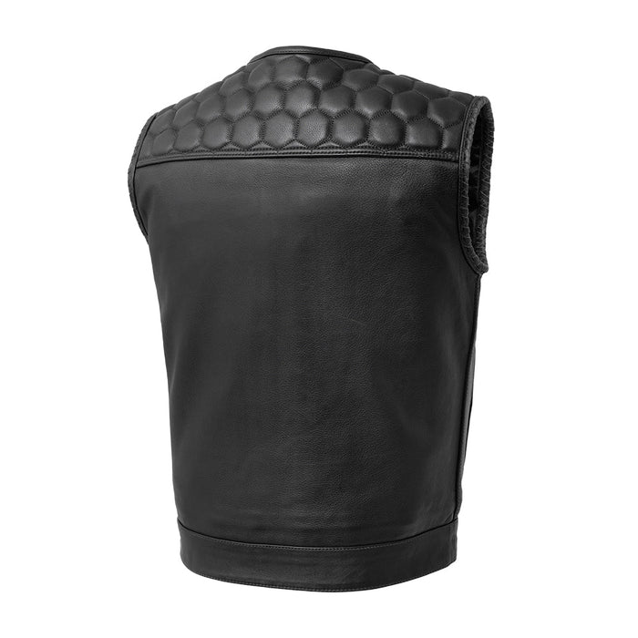 Hornet Men's Club Style Leather Vest Men's Leather Vest First Manufacturing Company   