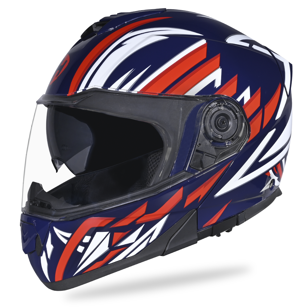 Daytona Glide Modular Motorcycle Helmet - DOT Approved, Bluetooth Ready, Dual Visor, Men/Women/Youth - W/ Liberty GLIDE - GRAPHICS Daytona Helmets