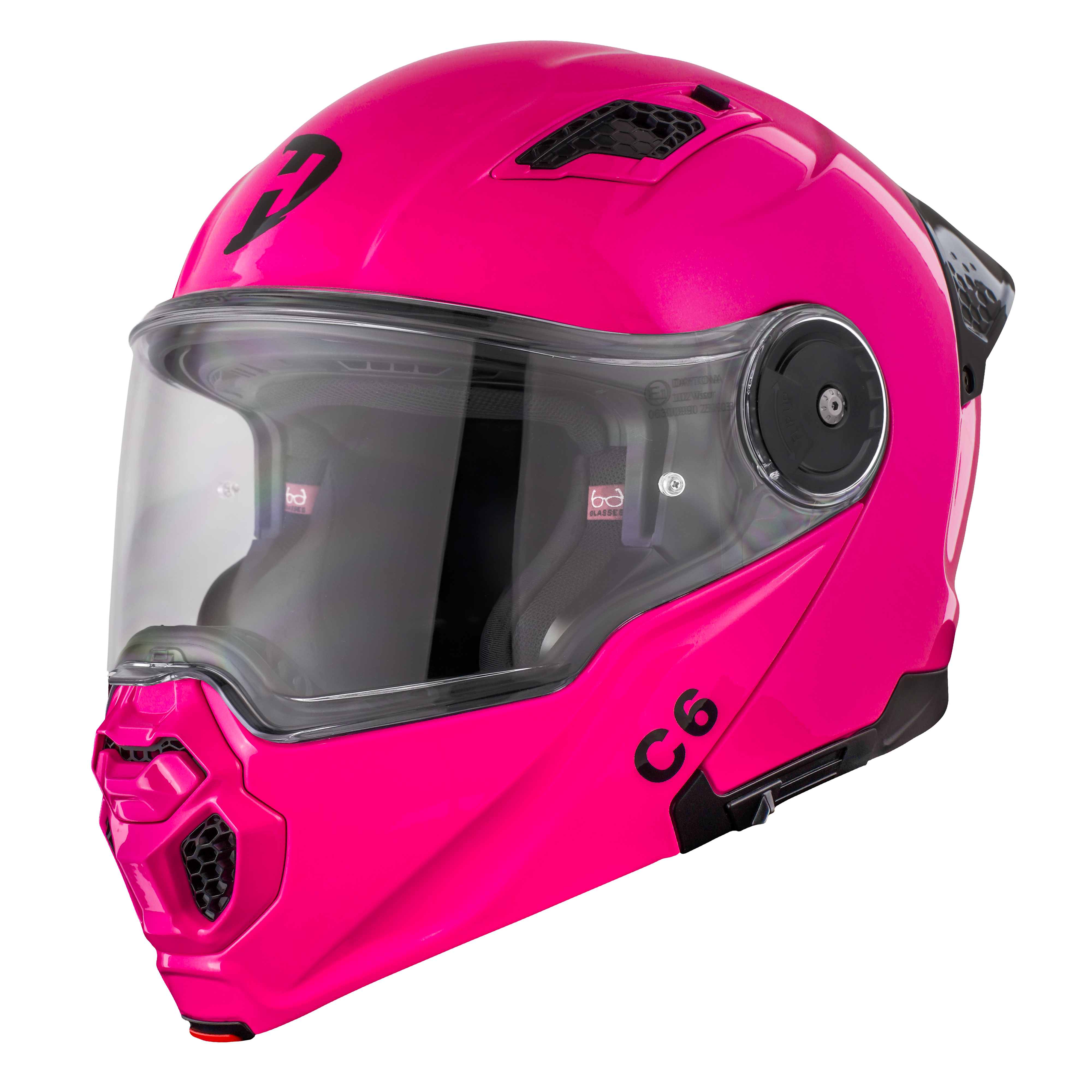 D.O.T. & ECE Daytona C6- Hi-Gloss Pink C6 Daytona Helmets