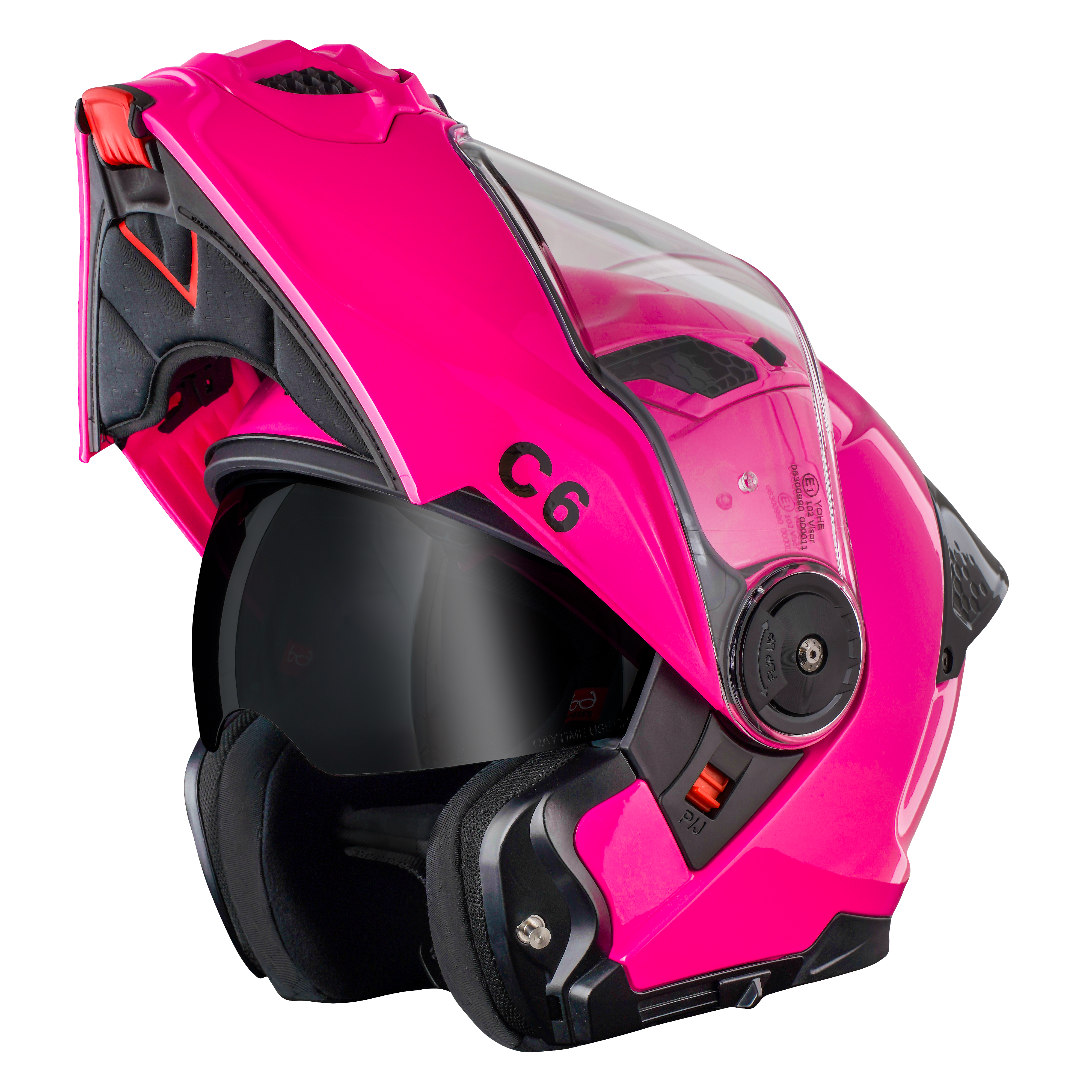 D.O.T. & ECE Daytona C6- Hi-Gloss Pink C6 Daytona Helmets