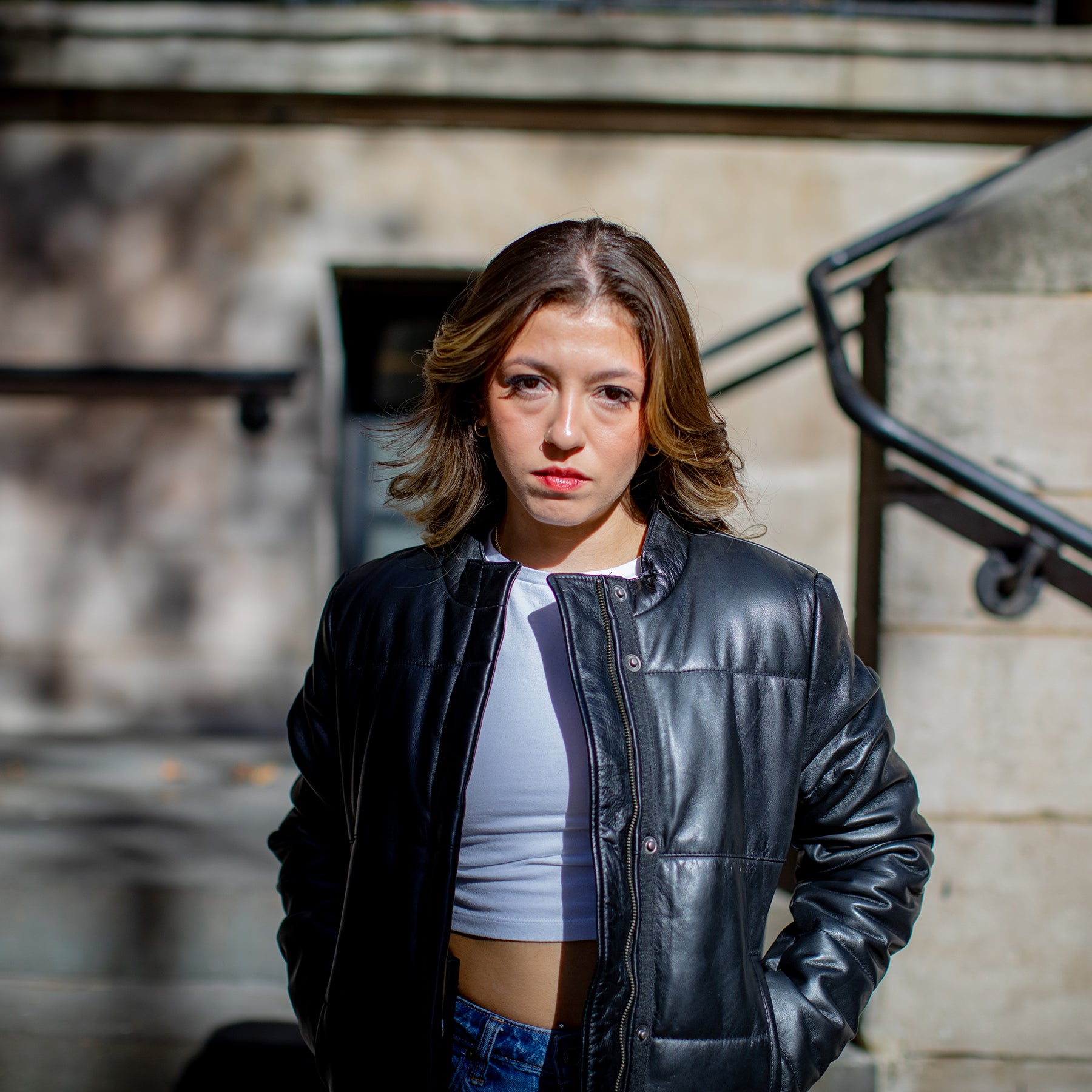 Melysa Leather Jacket Women's Fashion Leather Jacket FMCo