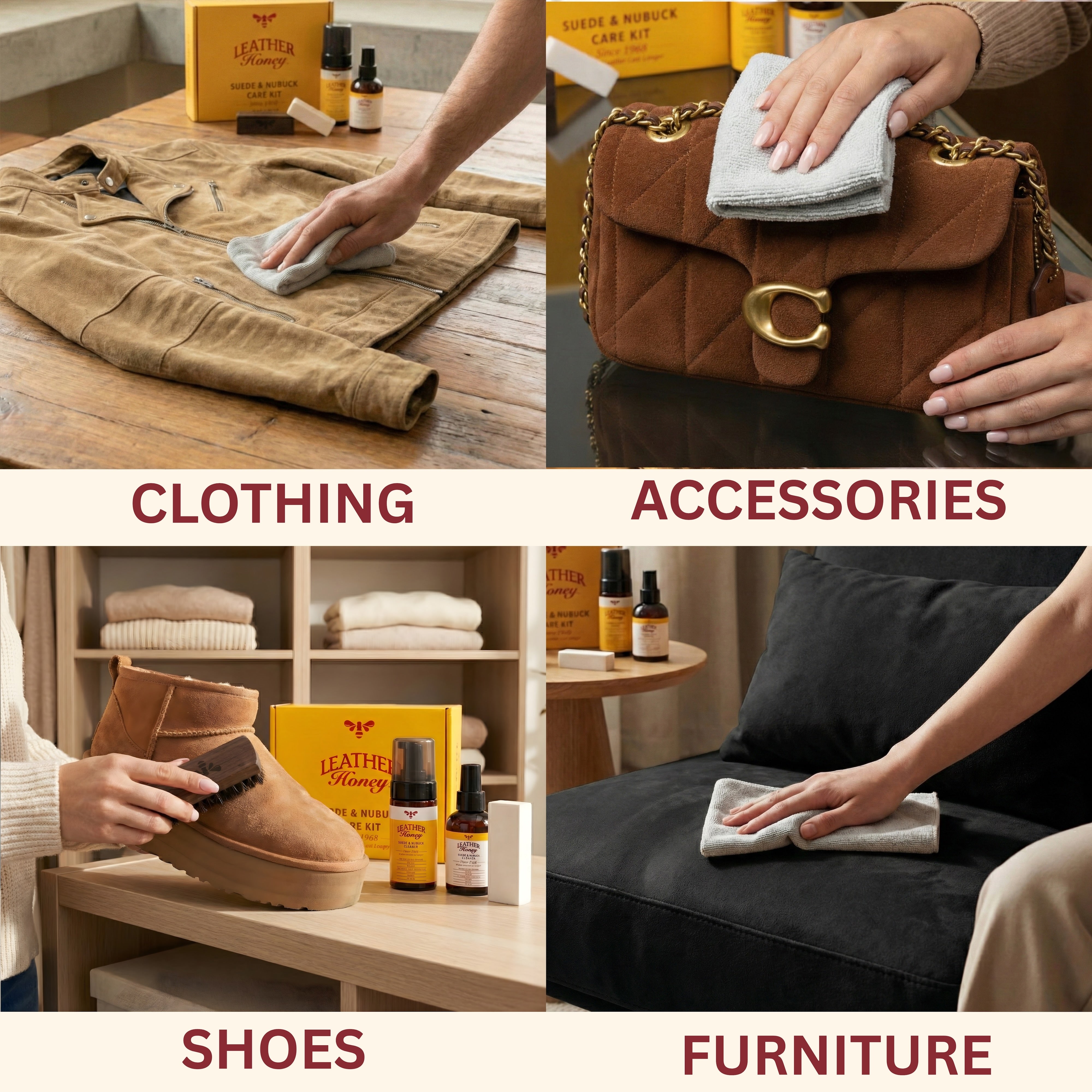 Suede & Nubuck Cleaner Leather Care Leather Honey