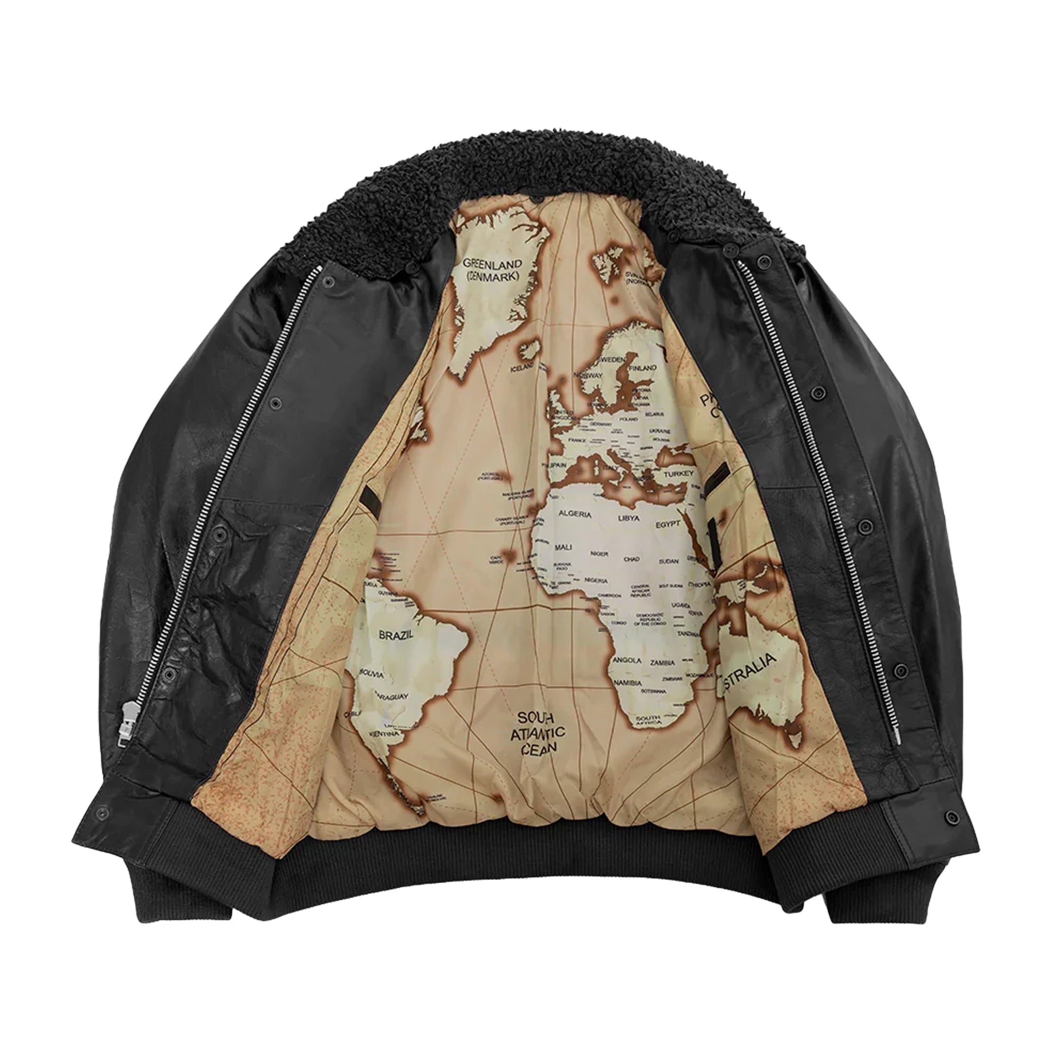 Old World Map Bomber Jacket Men's Bomber Jacket FMCo