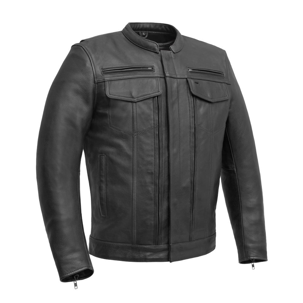 Raider Men's Motorcycle Leather Jacket - First MFG Co – First