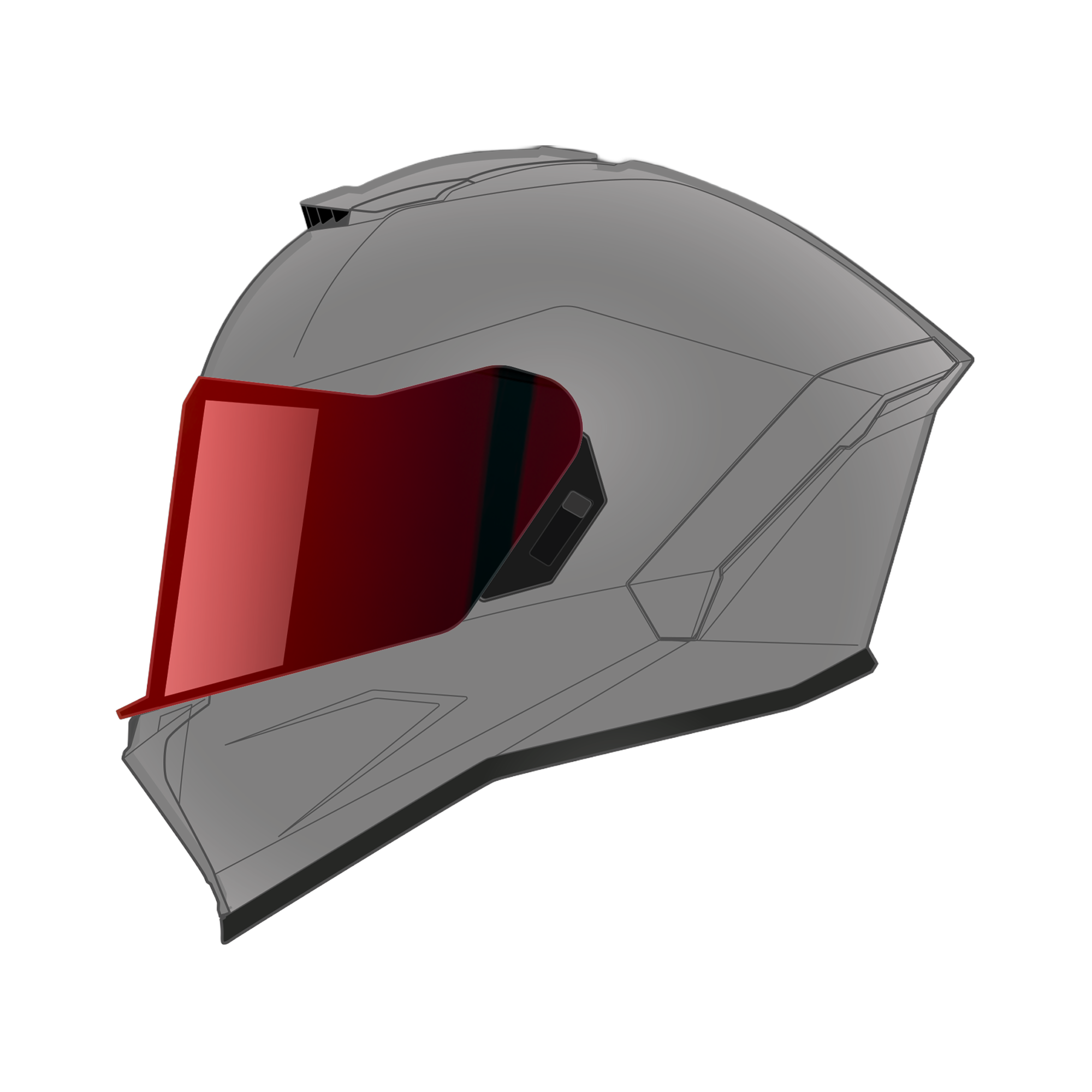 Viper Shield Outer- Red VIPER SHIELDS Daytona Helmets