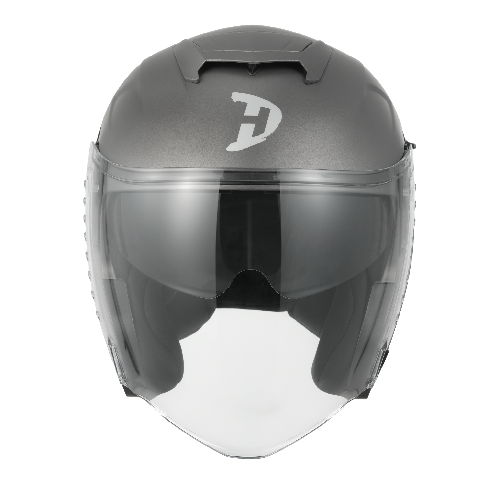 D.O.T. & ECE Daytona Spyder Jet- Gun Metal Grey Dull Metallic JET Daytona Helmets